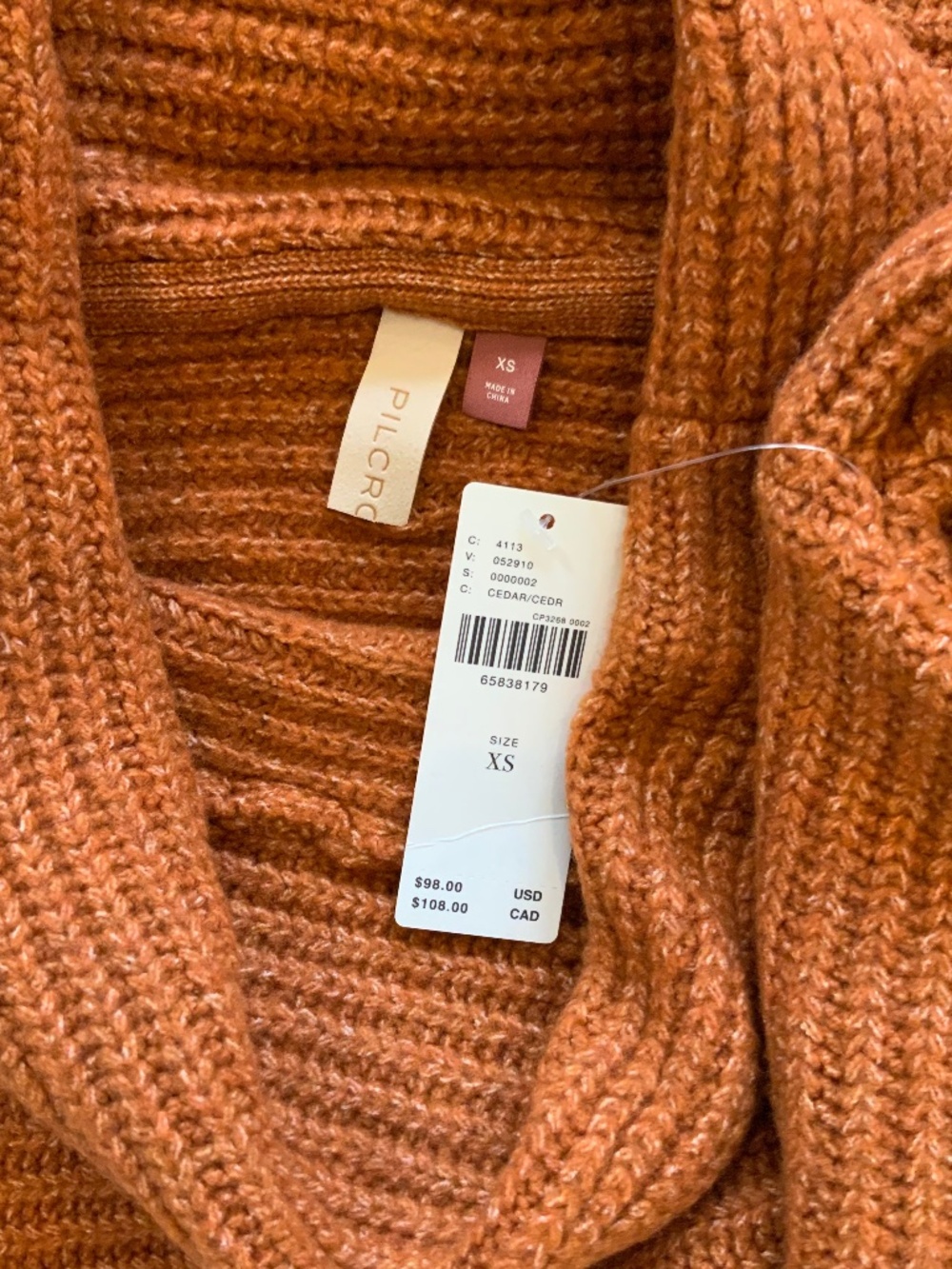 Anthropologie Pilcro Cowl Neck Ribbed Sweater - Picture 16 of 16